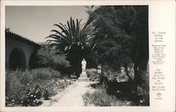 St. Joseph Statue in the Garden, The Mother Misision San Diego de Alcala Postcard