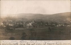 View of Town in Valley Postcard