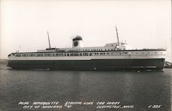 Pere Marquette Stream Line Car Ferry, City of Midland #41 Ludington, MI Postcard Postcard Postcard