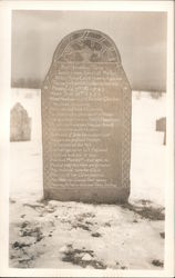 Jemima Tute Tombstone, North Vernon Cemetery Vermont Postcard Postcard Postcard