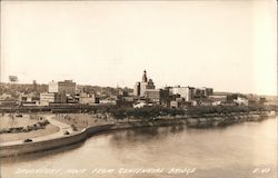 View from Centennial Bridge Davenport, IA Postcard Postcard Postcard