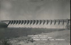 Completed Spillway Harlan County Dam Postcard