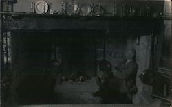 Fireplace - Noel Arms Hotel Postcard