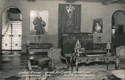 Living Room, John Ringling Mansion Postcard