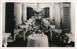 Park Row Restaurant, Conrad Hilton Hotel Postcard