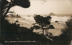 Scene at Bandon Beach Oregon Postcard Postcard Postcard