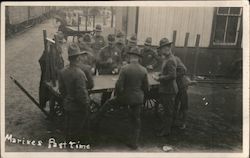 Marines Past Time, Gambling Postcard