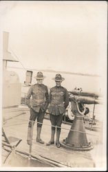 Military Men in Uniform Postcard