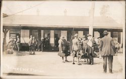 Yemassee Station, Soldiers Awaiting Train Postcard