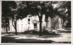 View of City Hospital Berlin, WI Postcard Postcard Postcard