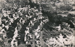 Sunday Service at Chapel Postcard