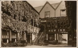 The New Inn and New Inn Garage Postcard