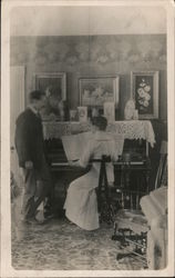 Woman at the Piano Postcard