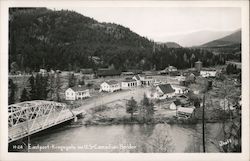 Eastport-Kingsgate on US-Canadian Border Postcard