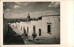 Men on Burros Postcard