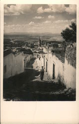 Boy on the Street, San Miguel Arcangel in the Distance Postcard