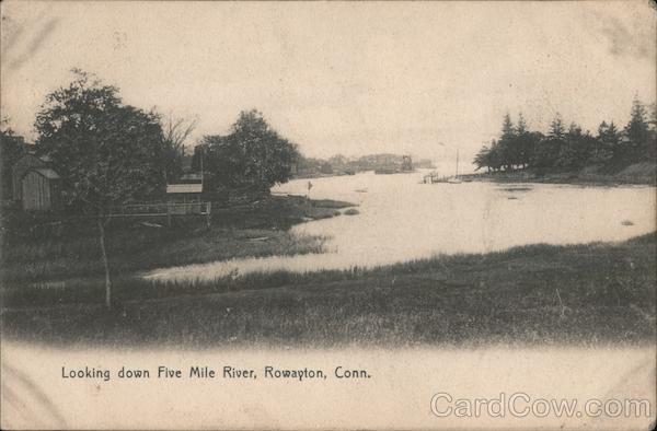 Looking Down Five Mile River Rowayton Connecticut