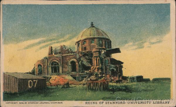 Ruins of Stanford University Library California
