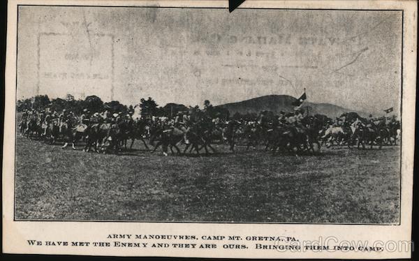 Army Manoeuvres, Camp Mt. Gretna Lebanon Pennsylvania
