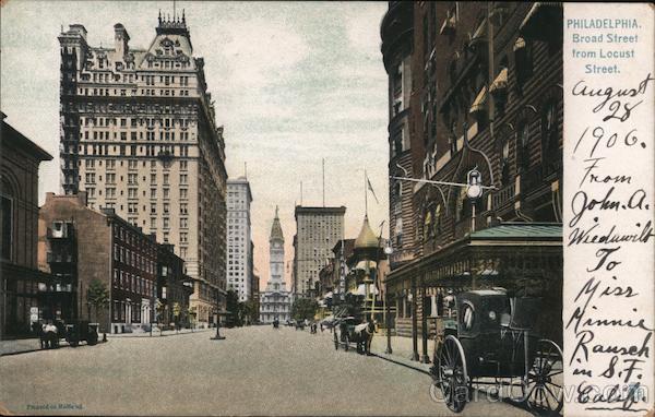 Braod Street from Locust Street Philadelphia Pennsylvania