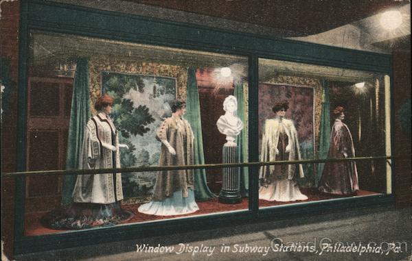 Window Display in Subway Stations Philadelphia Pennsylvania