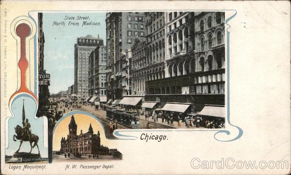 State Street, North from Madison Chicago Illinois