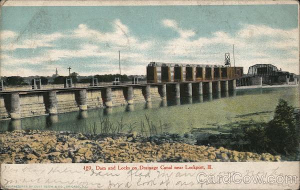 Dam and Locks on Drainage Canal Lockport Illinois