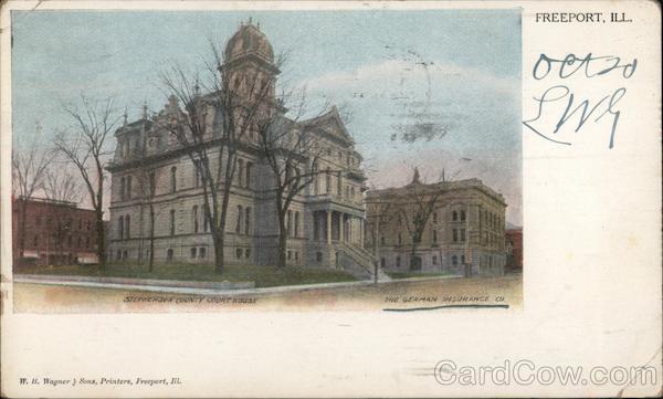 Stevenson County Court House & The Berman Insurance Co. Freeport Illinois