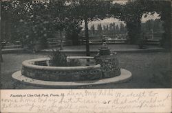 Fountain at Glen Oak Park Postcard
