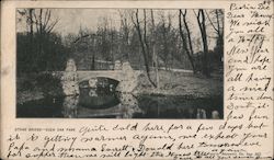 Stone Bridge - Glen Oak Park Postcard