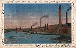 Mills on Merrimac River Postcard