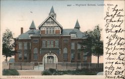 Highland School Lowell, MA Postcard Postcard Postcard