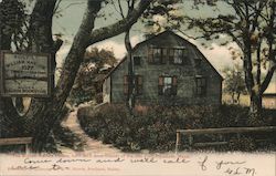 The William Harlow House, built 1677 from Timber of the Old Fort Plymouth Postcard