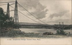 Suspension Bridge Turners Falls, MA Postcard Postcard Postcard