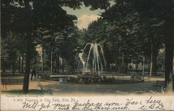 Fountain in City Park Erie, PA Postcard Postcard Postcard