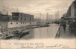 Fishing Vessels at "T" Wharf Postcard