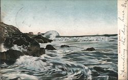 Surf at York Beach, Maine Postcard