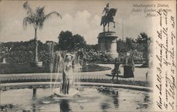 Washington's Statue, Public Garden Postcard