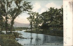 Reflections in Saco River North Conway, NH Postcard Postcard Postcard