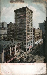 Pittsburgh Bank For Savings Pennsylvania R. W. Johnston Postcard Postcard Postcard