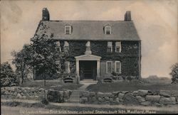 Old Cradock House , First Brick House in the United States, Built 1634 Medford, MA Postcard Postcard Postcard