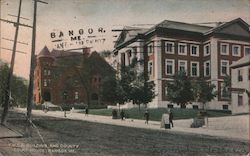YMCA Building and County Court House Bangor, ME Postcard Postcard Postcard