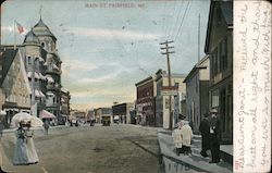 Main St. Fairfield, ME Postcard Postcard Postcard