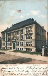 Troy High School New York Postcard Postcard Postcard