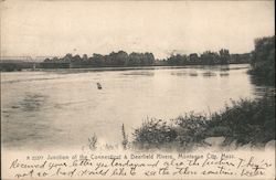 Junction of the Connecticut & Deerfield Rivers Postcard