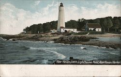 Lighthouse Point, New Haven Harbor Postcard