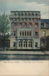 York Hall at Yale University Postcard