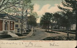 Main Street Looking North & East Thomaston, CT Postcard Postcard Postcard