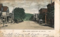 Second Street, Looking North St. Clair, PA Postcard Postcard Postcard