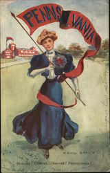 Hoo-rah! Hoo-rah! Hoo-rah! University of Pennslyvania! Postcard